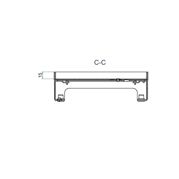 Produktbild UBD 215 209  -  Unterflur-Bodendose UBD 210 small inkl. Blinddeckel mit Kante, geschlossen, und 15mm Vertiefung